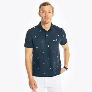 Nautica Mens‎ Classic Fit Printed Deck Polo Size XS